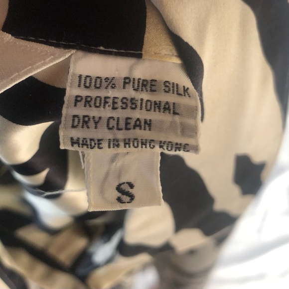 Brett Harrison Blouses Vintage 80s Zebra Print 100%Pure Silk.Women’s Size Small. - Picture 4 of 6